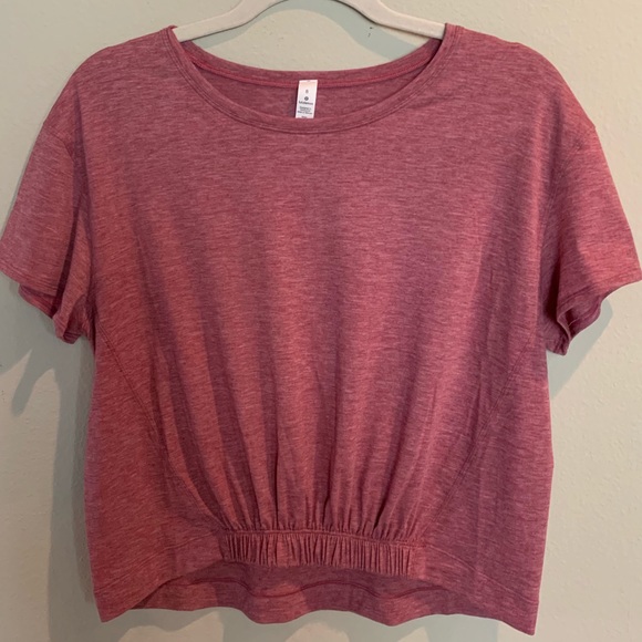 lululemon athletica Tops - Lululemon short sleeve heathered crop top 8